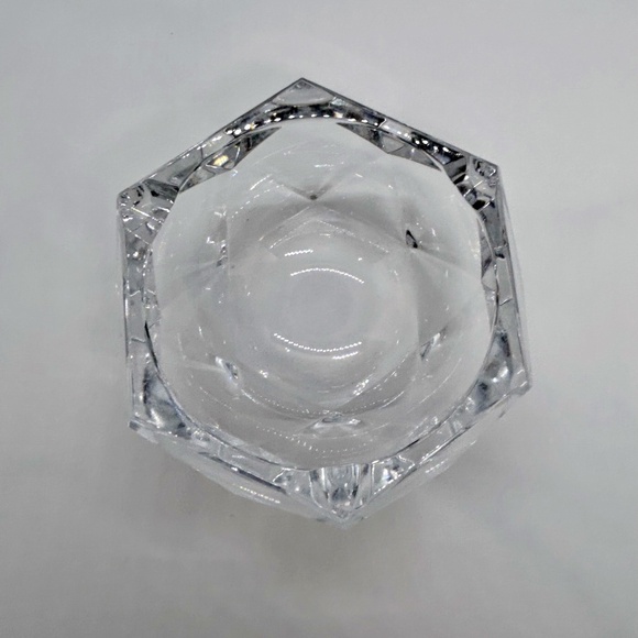 Val St Lambert Crystal Ashtray Diamond Cut Faceted - Picture 5 of 11